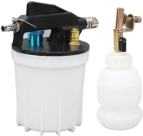 VOBOR 16pcs Kit de Purga de Freno de Aire 2L, Herramienta de Extractor de Fluido Neumático, con 2L Botella de Recarga de Recarga de 1L de Extracto de Vacío 2.75 a 11.6 Bar