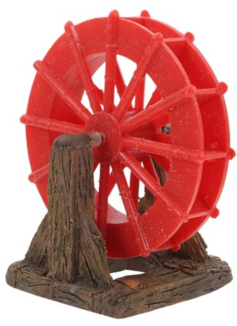 DONFAMDS Realistic Waterwheel Aquarium Landscape Decor Simulation Miniature Fish Tank Water Movement Accessory for Aquatic Environments