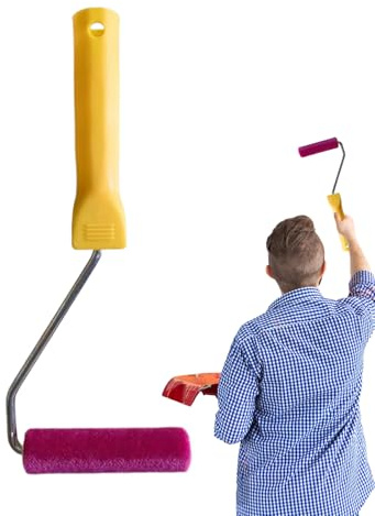 Rulli da pittura per casa, rullo da parete, 18 cm, pennello multiuso con schiuma ad alta densità e manico antiscivolo, per bagno, soffitti, porte e superfici