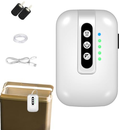 Bomba de aire para pecera, bomba de aire de cuario, batería silenciosa recargable, aireador silencioso de acuario, aireador recargable por USB para tanque de agua salada, jardín de agua dulce