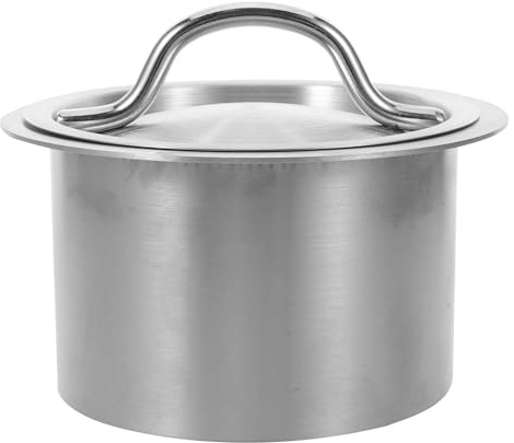 DIYEAH Puerto De Entrega Integrado Tapa De Cubo De Basura Empotrada Tapa De Cubo De Basura Empotrada Sobre Encimera De Sobremesa