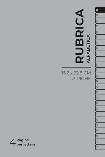 Rubrica Alfabetica: Quaderno A-Z per Password, Appunti e Idee - Copertina Design Moderno