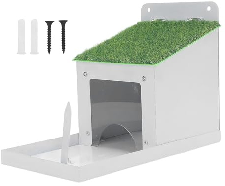 Alimentador de ardillas – Soporte para mazorcas de maíz de metal montado en la pared, estación de alimentación para animales salvajes al aire libre | Construcción robusta, diseño fácil de instalar