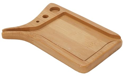 TYTOGE Vassoio per Rotolare in bambù con Fessure per Beccuccio, Contenitore Multiuso per Materiale da Rotolare