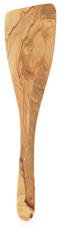 Eddingtons Breiter Pfannenwender aus italienischem Olivenholz, handgefertigt in Europa, 31,8 cm, Braun