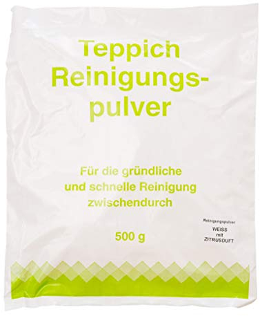 Vorratspackung 5x Teppichreinigungspulver geeignet für Vorwerk Teppichreiniger mit Zitrusduft 2500 Gramm für ca.100qm unbegrenzte Haltbarkeit