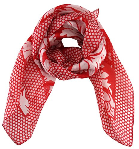 TigerTie – sidenhalsduk i blommönstrad mönstrad – storlek 100 x 100 cm
