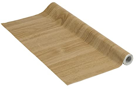 Pellicole adesive effetto legno Rovere chiaro, Foglio decorativo autoadesivo, PVC, senza ftalati, 45 cm x 3 m, Venilia 53148