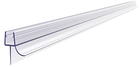 100cm Duschkabine Dichtung unten Glastür Dusche Duschdichtung Badewannenaufsatz Ersatzdichtung für 5mm 6mm Glasstärke mit Doppellippe aus kunststoff transparent