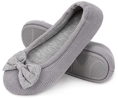 EverFoams zapatillas bailarina mujer algodón, Gris, 42/43 EU