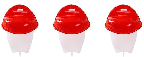 3 Pcs Egg Boiler, Silicone Non-stick Egg Cooker, No Shell Egg Poacher Cups, Silicone Hard Boiled Egg Cooker, Egg Boiling Mold, Fast Cooking Egg for Breakfast, Kitchen Tools Daily Use