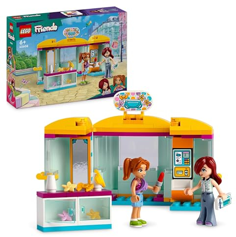 LEGO Friends Mini-Boutique, Spielzeug-Laden, kleines Make-Up-Set mit den Figuren Paisley und Candi, kreative Geschenke für 6-jährige Mädchen und Jungen 42608