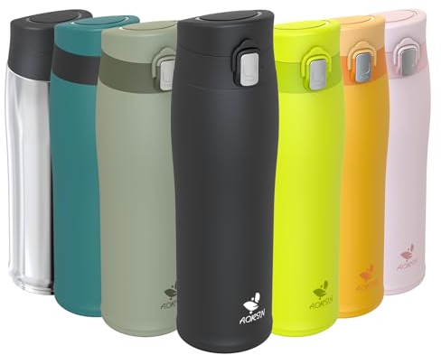 AORIN Borraccia Termica, Borraccia in Acciaio Inox 18/8, 750ml Borraccia Bambini, Bottiglia Termica Senza BPA e Perdite, Thermos per Sport, Outdoor e Pendolarismo con 2 Coperchi