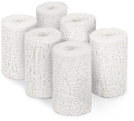 6 Rollen Babybauch Gipsbinden (10cm x 460cm) Gips Abdruck Binden Schwanger Geschenk Gipsverband Gipsabdruck Gipsbinden zum Basteln Baby Bauch Modellbau Kunst (10cm x 460cm)