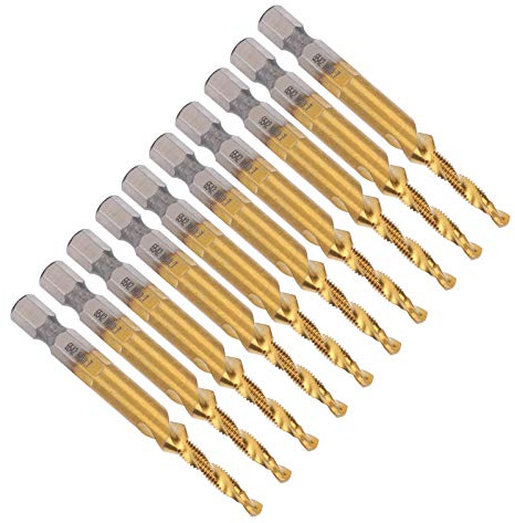 10 Stück M4 HSS Gewindebohrer-Set, Schnellarbeitsstahl, 3,3 Mm Bohrer, Sechskantschaft-Gewindeschneidwerkzeuge