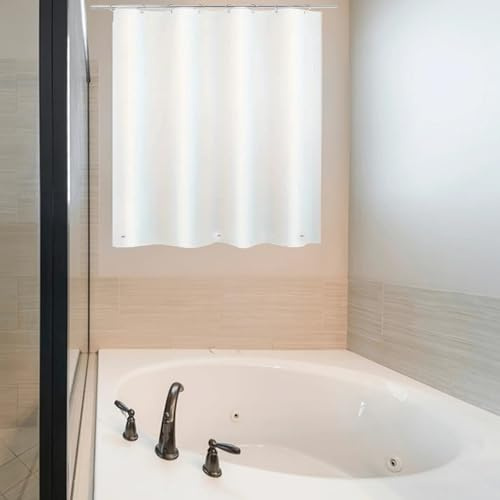 Arayarser Tenda da doccia in plastica impermeabile, 122 x 122 cm, per finestra del bagno, tenda da doccia per interni, tenda da doccia in vinile robusto, 48 x 48 cm,