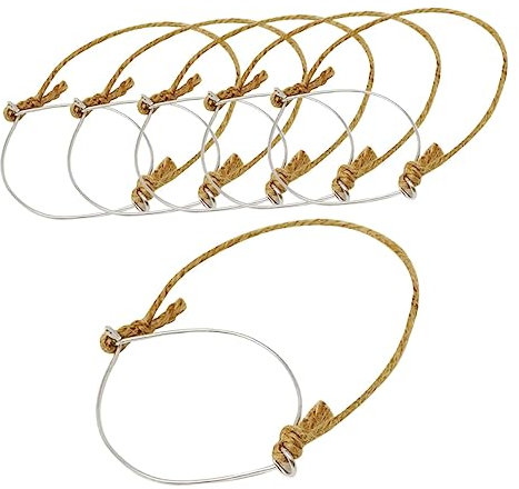 BUGUUYO 24stücke Teiliges Jute-drahtbügel Für Einmachgläser Edelstahl-griffe Vintage Stil Für -dekoration Und Natürliche Atmosphäre Jedem Passend Für Öffnung
