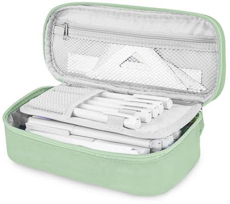 wonsar Federmäppchen Mäppchen Federtasche Etui 4 Fach Federmäppchen Mädchen Jungen Teenager Schlamppermäppchen für Schule & Büro