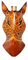 WORU Masque girafe 20 cm en bois de Bali Mur Masque animal