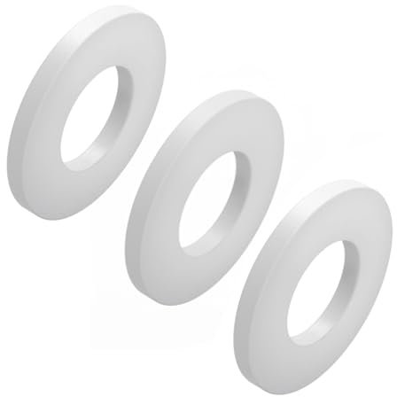 ZAAKOO 50 Pezzi Rondella Piatta in Nylon Nero Bianco Plastica Regolazione Spessore Aereo Distanziatore Anello di Guarnizione Isolante per bullone a Vite Rondella Liscia