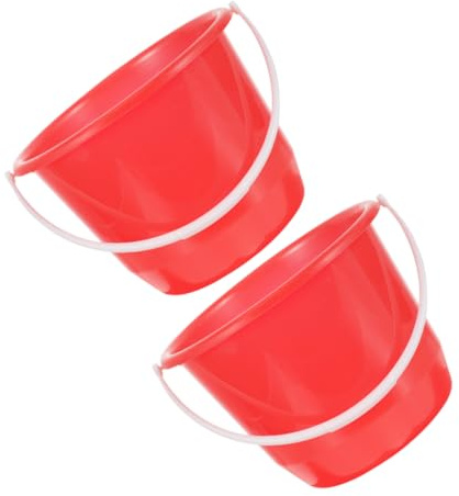 Alipis 2pcs Plastic Water Bucket Handle Utility Bucket for Car Wash Gardening Outdoor Camping Pet Care and Bathroom Use