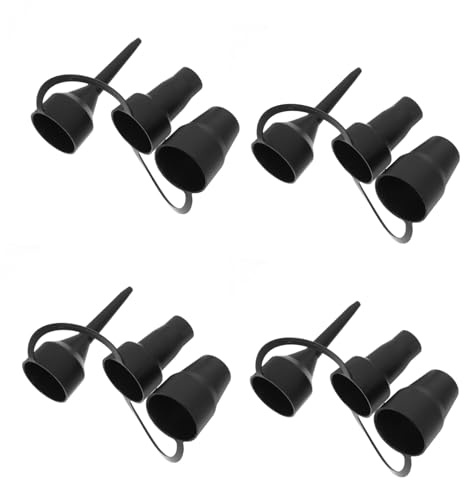 HONMEET 4pcs Plastic Replacement Inflatable Pump Nozzles Air Pump Attachments 3 Sizes Compatible for Air Mattresses Pool Inflatables and Camping Equipment