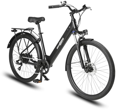 Oryxearth Pedelec E-Bike, Drehmomentsensor Elektrofahrrad, 27.5 Zoll E Bike Herren Damen, 250W Heckmotor, 7-Gang-Getriebe,10Ah/36V Lithium-Akku, 25 km/h 110 km Reichweite, Citybike für Erwachsene