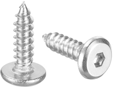 QUARKZMAN M3 x 12mm (25 Pezzi) Viti A Testa Cava Piatta Rotonda, Viti Autofilettanti In Acciaio Inossidabile A Filettatura Completa Con Testa Esagonale Per Mobili In Legno