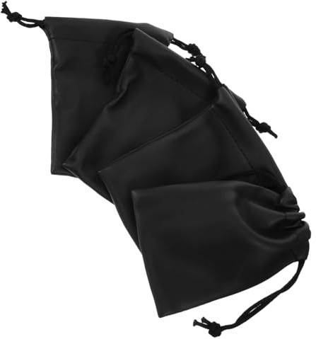 PartyKindom 4pcs Pu Mic Storage Bags for Microphone Clips and Audio Adapters Splashproof Portable Microphone Carrier Pouches for Organizing and Storing