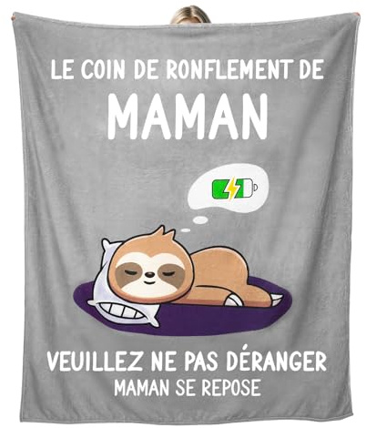 Unictop Cadeau Fete des Meres, Cadeau Maman- Idée Cadeau pour Anniversaire Maman, Noël, Valentine- Plaid personnalisé（150 x 130 cm）