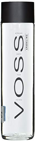 Voss Water Sparkling 375 ml, natürliches Mineralwasser mit Kohlensäure, 24er Pack (Einweg, 24 x 375 ml)