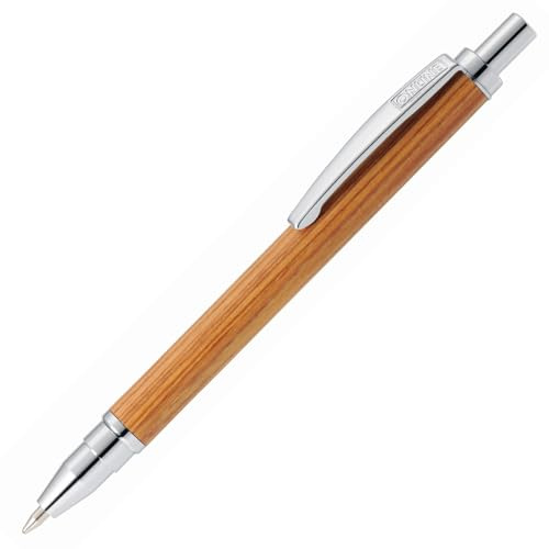 Online Kugelschreiber Mini Wood Pen Bamboo, Druckkugelschreiber aus edlem Holz, auswechselbare Messing Minimine Format D1, Schreibfarbe schwarz, Metallclip, 1 Stück