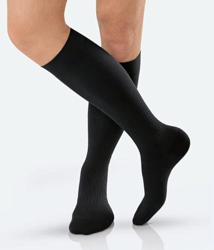 JOBST forMen Ambition Herren Kompressionsstrümpfe / KKL1 / Größe II / Schwarz / geschlossene Spitze / long / ohne Haftrand / Kniestrümpfe mit Baumwolle und integrierten Carbonfasern