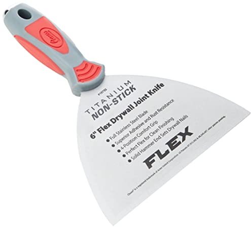 Clauss Spachtel 6 (15,2 cm) mit flexibler Klinge in Profiqualität | Titanium Edelstahlklinge mit Antihaftbeschichtung | rutschfester & ergonomischer Griff | ideal für Ausbesserungsarbeiten | 18735