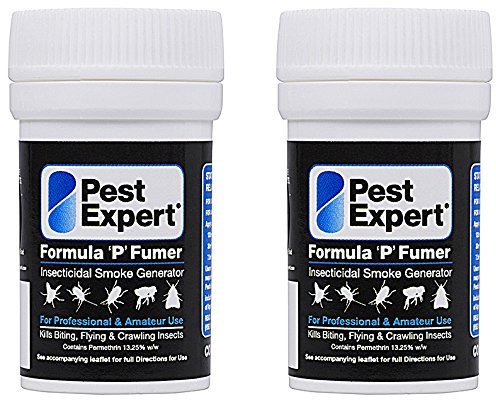 Pest Expert Clothes Moth Killer Smoke Bombs (2 x 3.5g) - Formula 'P' Maximum Strength Moth Bomb, Fast-Acting for Effective Control, Professional Strength for Approved Amateur Use