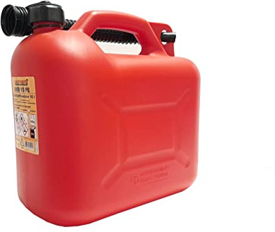 Benzinkanister CAN 10 Liter rot Reservekanister mit Ausgiessrohr