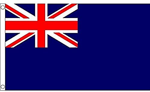 AZ FLAG - Bandera Pabellón Azul Britanico - 90x60 cm - Bandera Del Blue Ensign - Uk 100% Poliéster Con Ojales de Metal integrados - 50g - Colores Vivos Y Resistente A La Decoloración