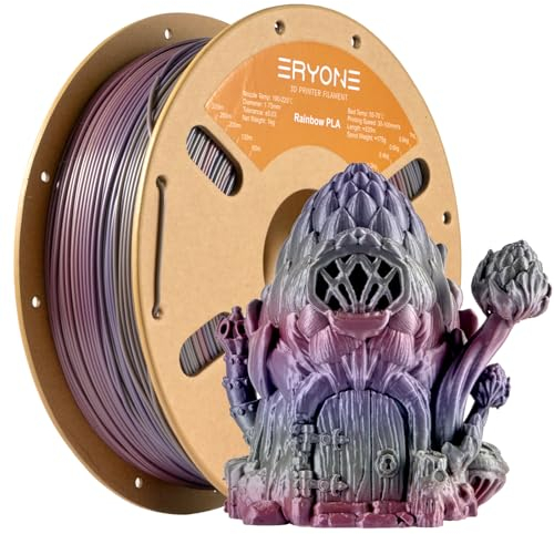 ERYONE PLA Filament 1.75 mm, 3D Drucker Filament PLA, Maßgenauigkeit +/- 0,03 mm 1 kg/Spule, Lagoon Rainabow