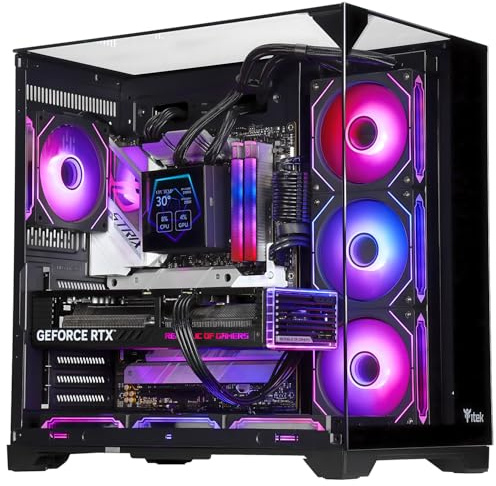 Itek Case DARK CAVE PANO - Gaming Tower- ATX- 4x12cm ARGB fan- 2xUSB3- Type-C- parete laterale, frontale e superiore in vetro temperato