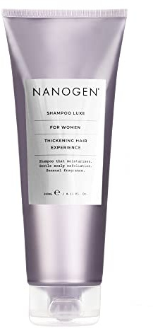 Nanogen Thickening Luxe Shampoo for Women 240ml - Conditioning shampoo, deep cleansing with Salicylic acid and Hair Growth Ingredients to encourage hair growth. Can use with Minoxidil treatment.