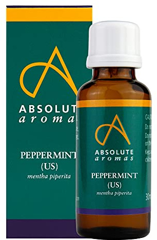 Absolute Aromas ätherisches US Pfefferminzöl 30ml - 100% rein, natürlich, unverdünnt und tierversuchsfrei - Kühlend, erfrischend und klärend - geeignet für Duftlampen und Aromatherapiemischungen