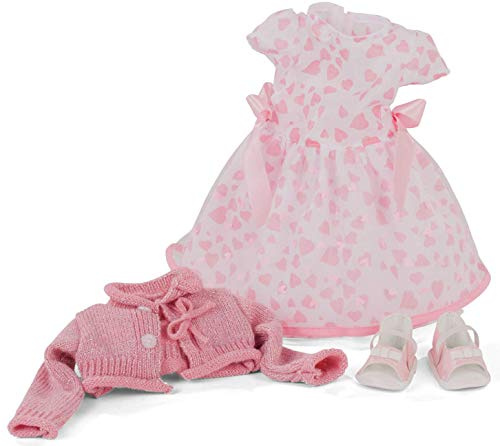 Götz 3403169 Combinaison Pink Love - Taille de vêtements de poupée. XL - Ensemble vêtements et Accessoires 4 pièces pour poupées Debout 45-50 cm