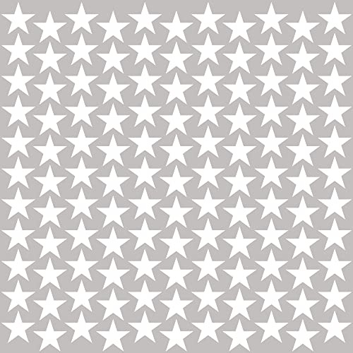 PREMYO 168 Sterne Wandsticker Kinderzimmer Mädchen Jungen - Wandtattoo - Wandaufkleber Selbstklebend Weiß