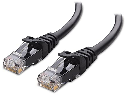 Cable Matters 10Gbps Snagless Short Cat6 Ethernet Cable 1.5m (Cat6 Cable, Cat 6 Cable) in Black 1.5 Meter