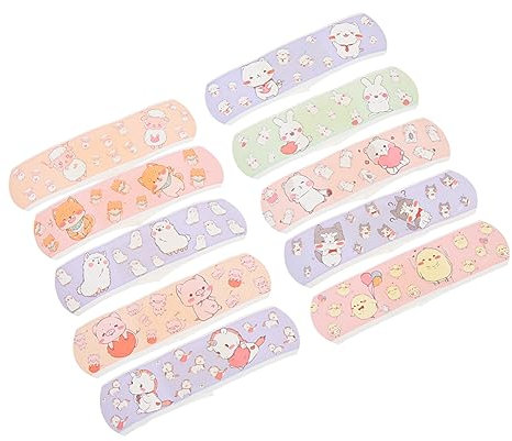 LALAFINA Cartoon Waterproof Breathable Stickers for Children Strong Adhesion Hypoallergenic Easy to Tear Knuckle Bandages 120pcs Box