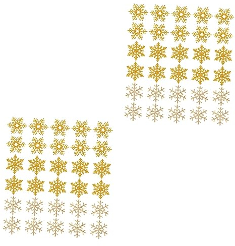 EXCEART 2 Sets Schneeflocken Weihnachtsdekoration Künstliche Schneeflocken Zum Basteln Glitzer-Schneeflocke für Handgefertigte Kopfschmuckmaterialien 30 Stück