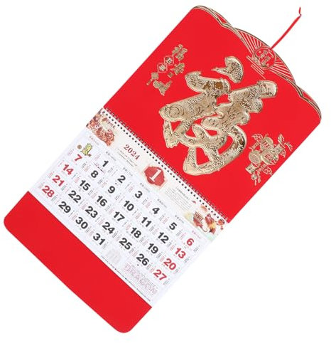 PRETYZOOM Hängekalender Traditionell Jahreskalender Chinesischer Kalender Wandkalender Kalenderplaner Kalender Jahreskalender