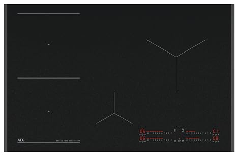 AEG Induktionskochfeld autark 80cm, Made in Germany, 4 Flex-Zonen mit Kratzresistenter SaphirMatt-Oberfläche, Powerfunktion, Bridge-Kombination 2er Zonen, Hob²Hood, Facettenrahmen, TII84B0FFZ