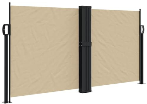 vidaXL Tenda da Sole Laterale Retrattile Beige 120x1200 cm