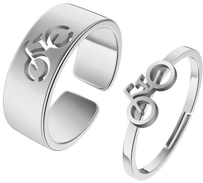Rings Ring Ringe Damen Bijouterie Herren Fahrrad Verstellbarer Stapelbarer Ring Für Frauen Männer Hip Hop Fahrrad Hochzeit Silber